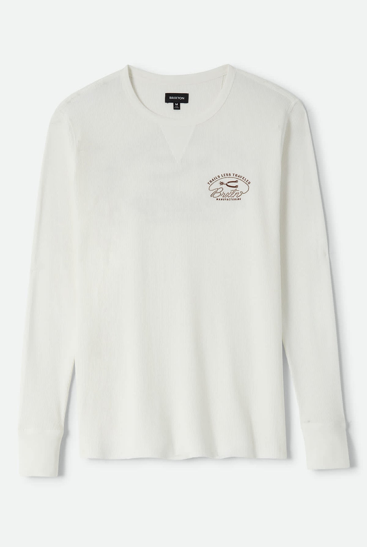 Men's Trails Waffle Knit Top in the color Off White - Front Product Laydown Image