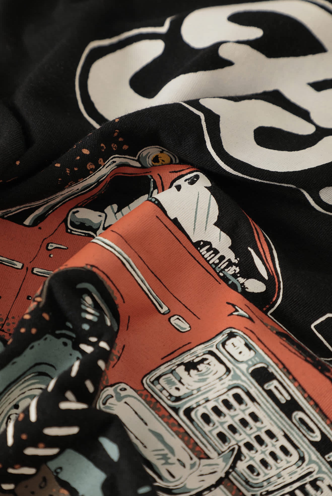 Women's Ford Mud Marathon Ringer T-Shirt in the color Burnt Rubber - Additional Laydown image