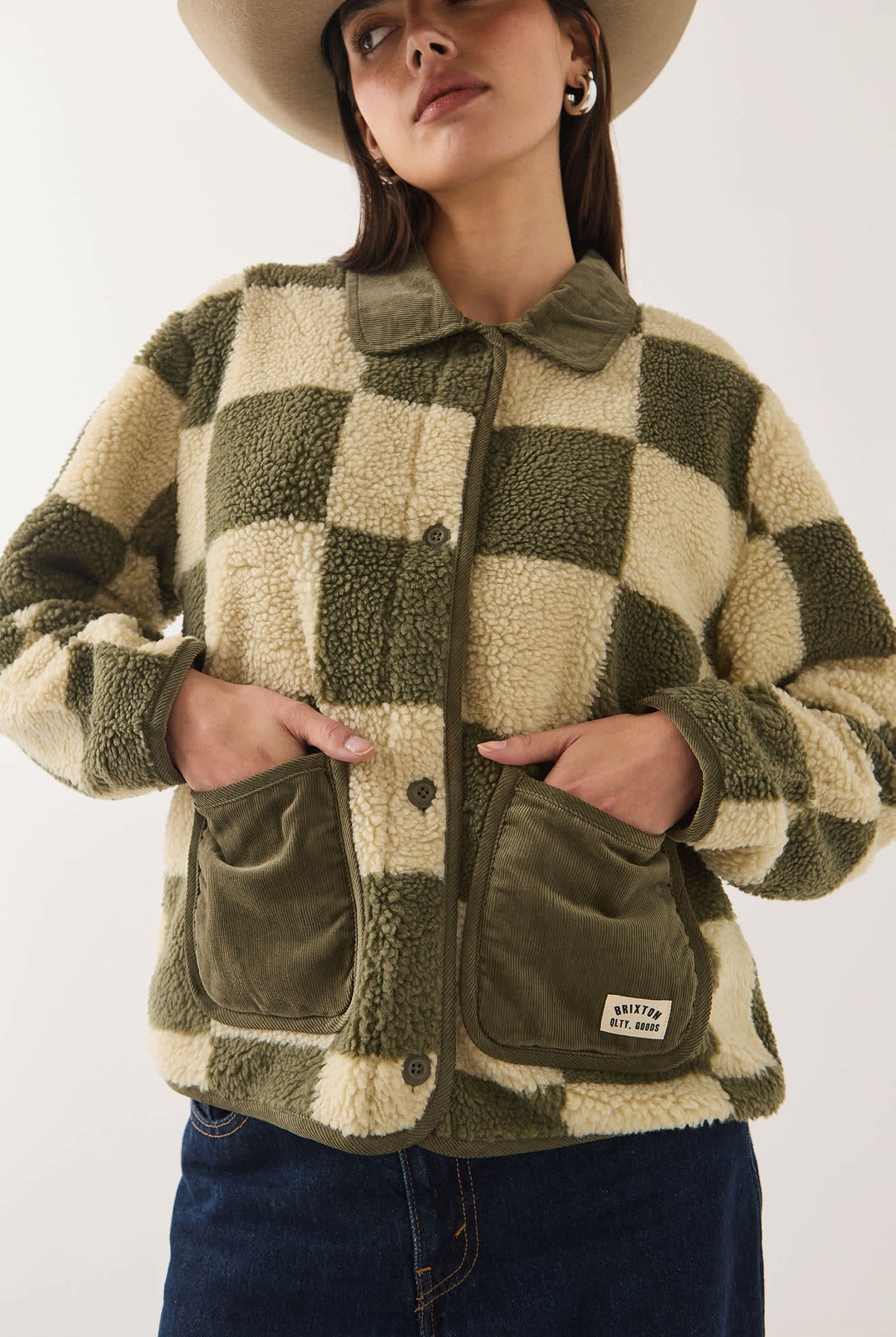 Women's Delilah Quilted Jacket in the color Surplus/Natural - Additional Fit image