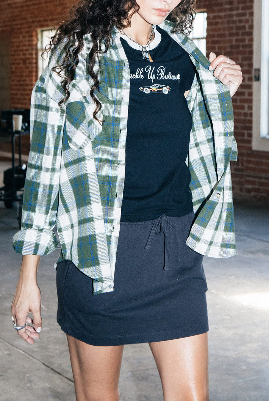 Women's Carefree Organic Garment Dye Lounge Skirt in the color Black - Women's Lifestyle image