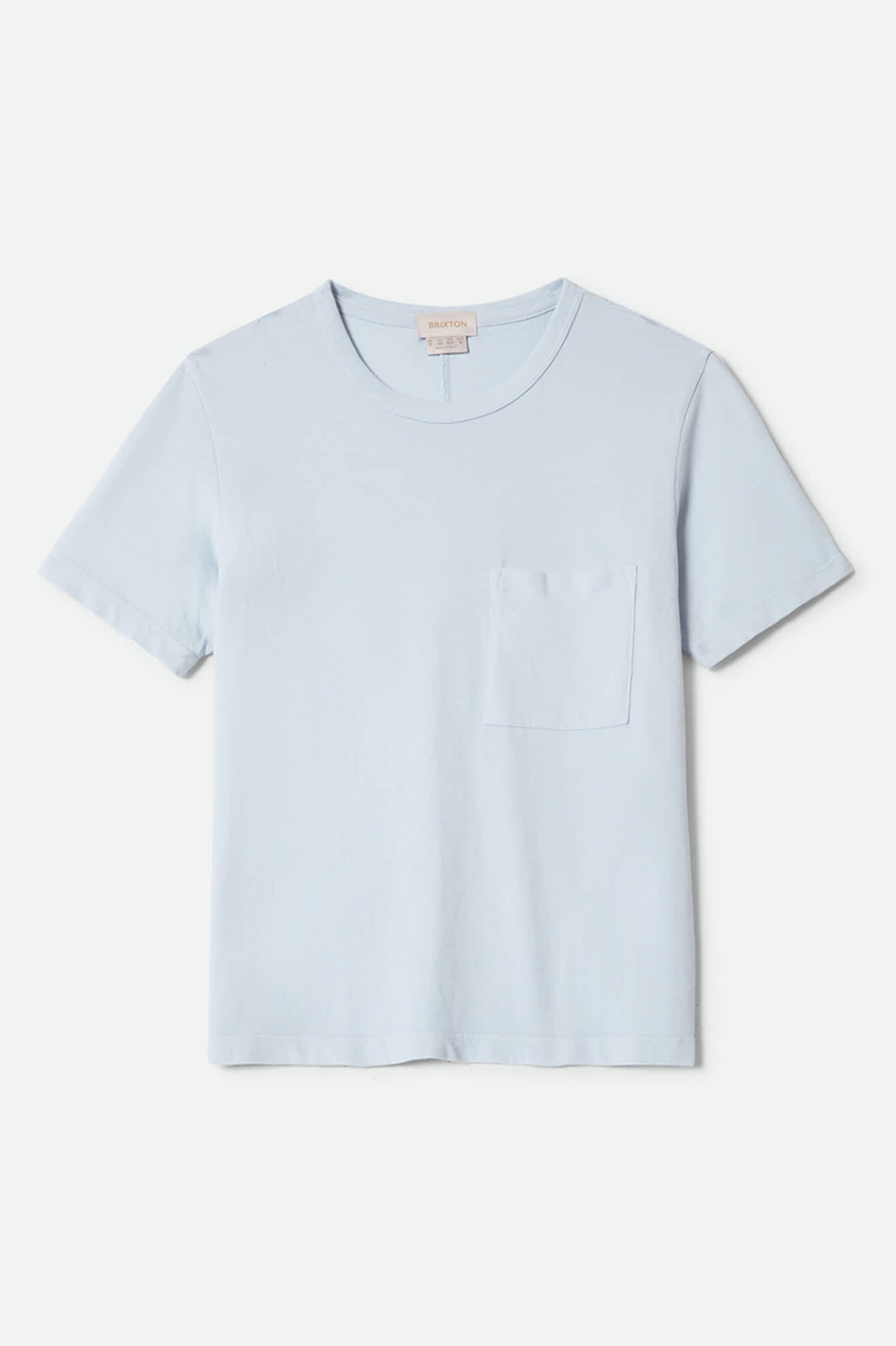 Women's Carefree Organic Garment Dye Perfect T-Shirt in the color Blue Aura - Front Product Laydown Image