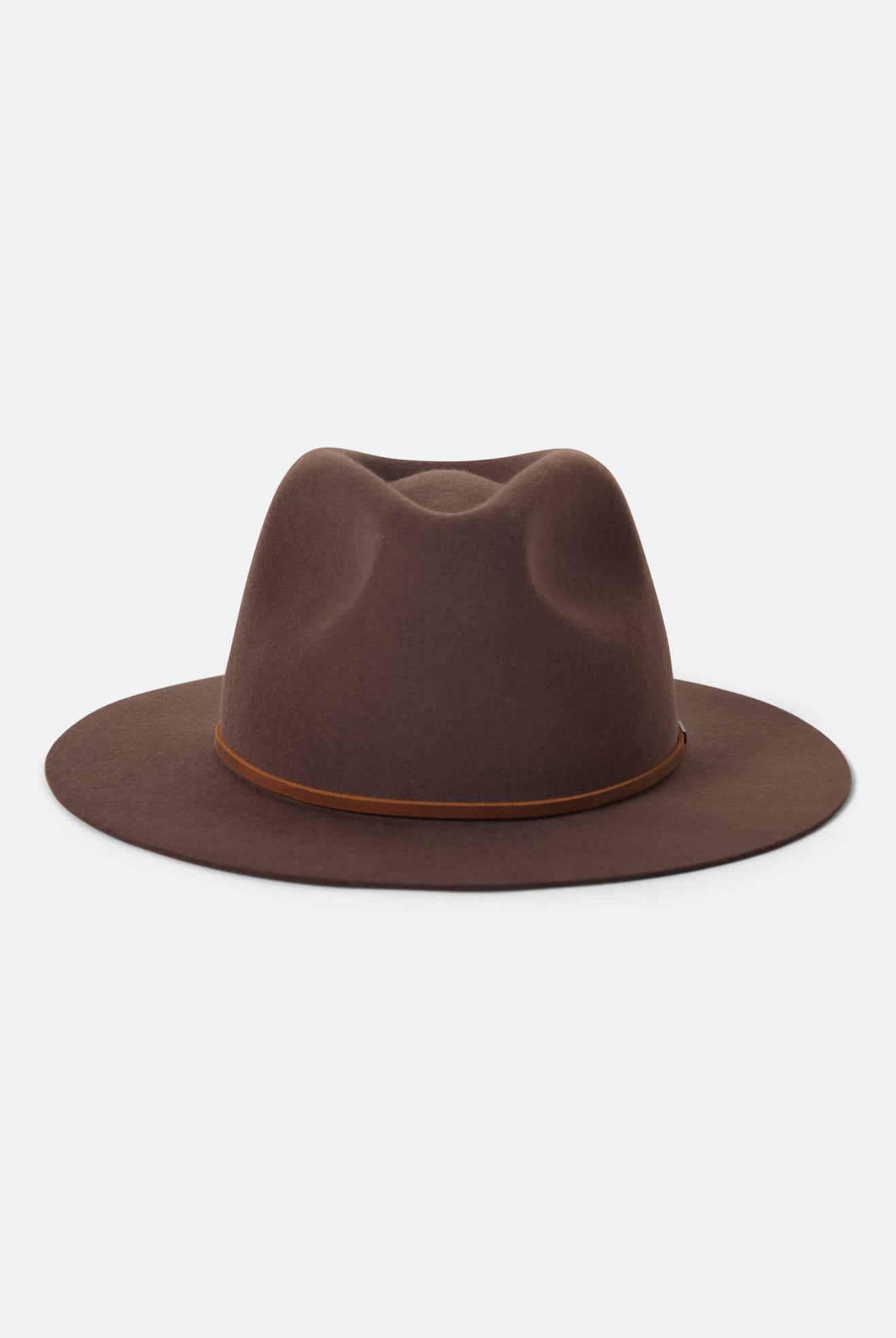 Unisex Wesley Packable Fedora in the color Chocolate - Additional Laydown image