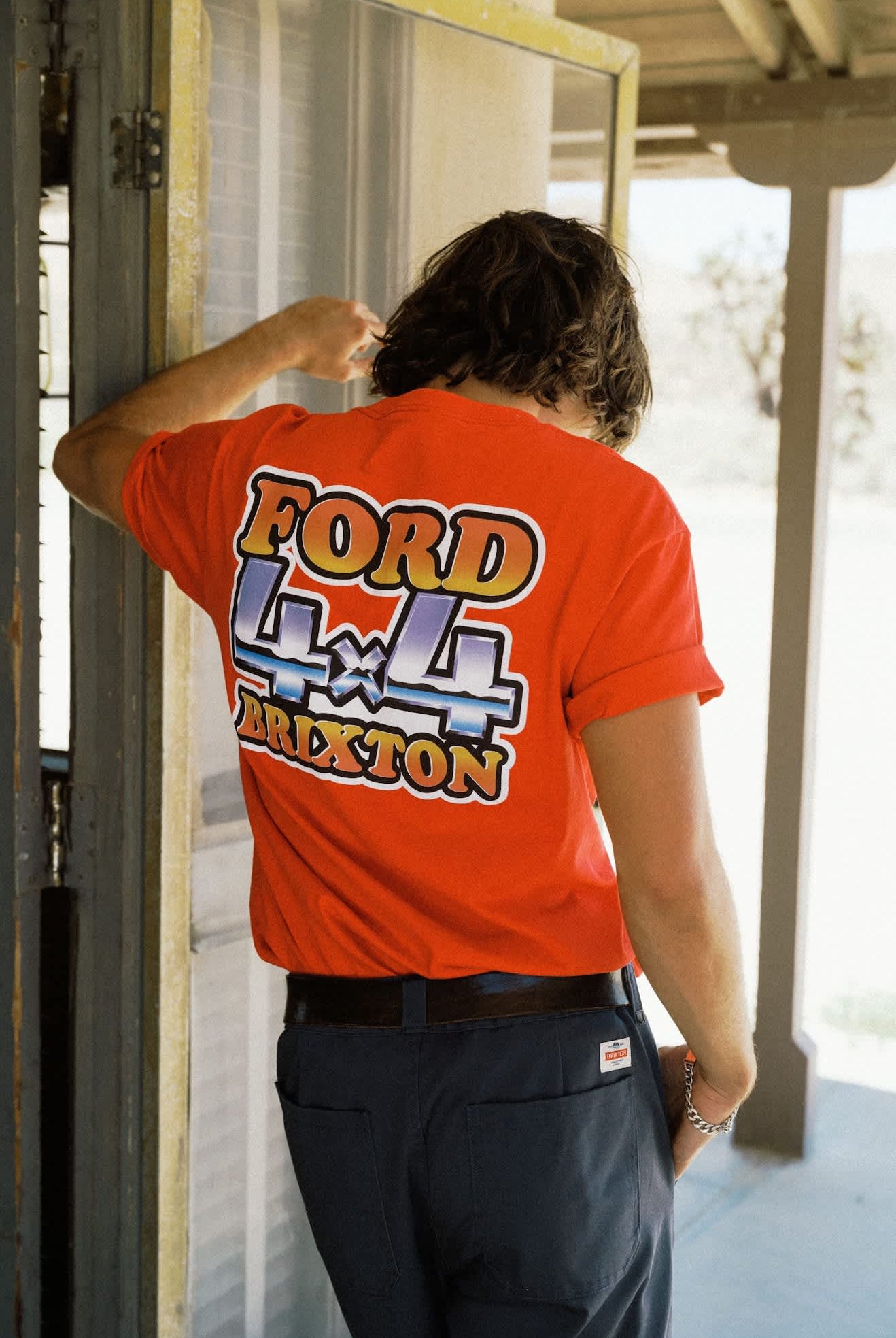 Men's Ford 4x4 Chrome T-Shirt in the color Rangoon Red - Men's Lifestyle 2.0