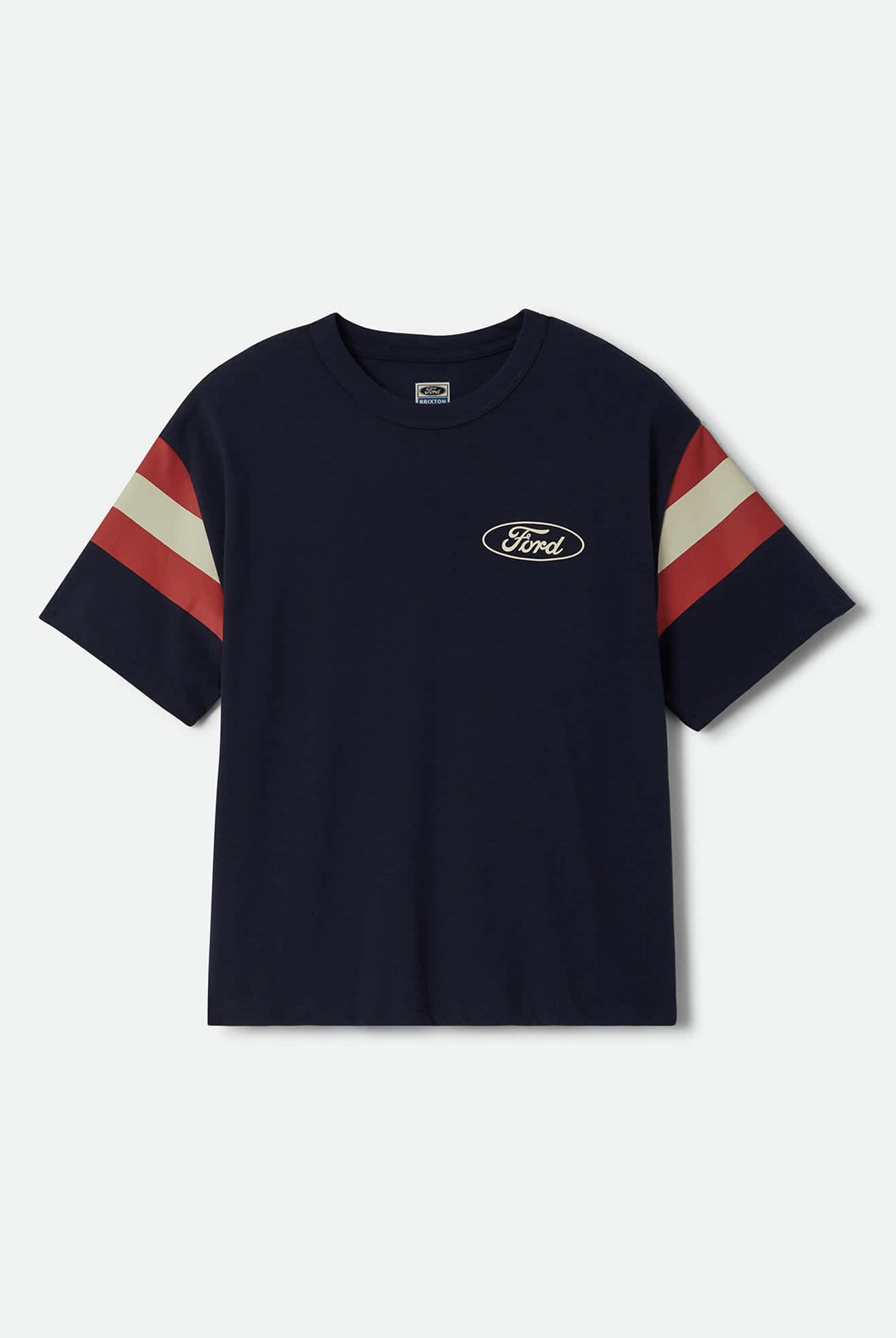 Men's Ford Built Tough Jersey in the color American Navy - Front Product Laydown Image