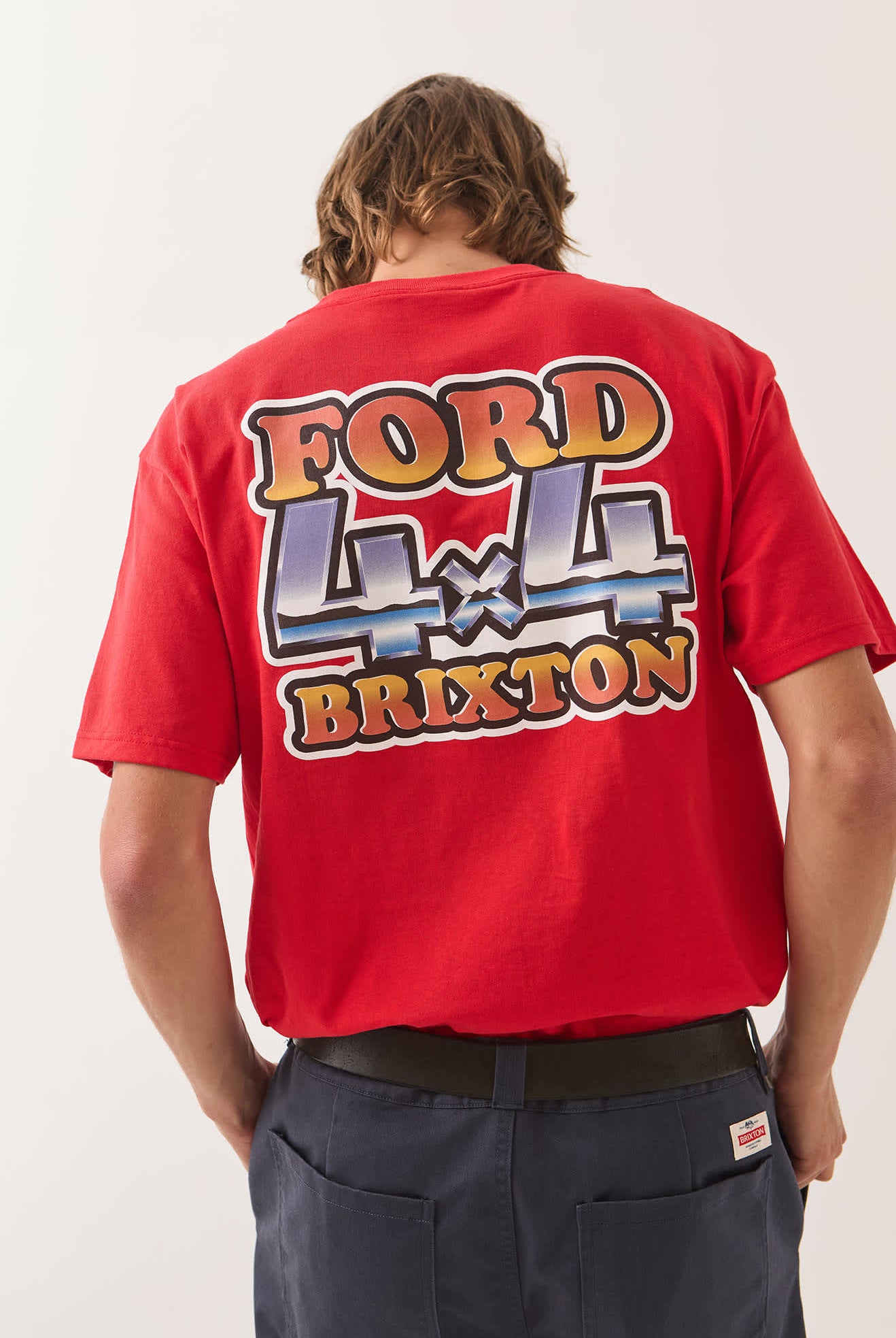 Men's Ford 4x4 Chrome T-Shirt in the color Rangoon Red - Additional Fit image