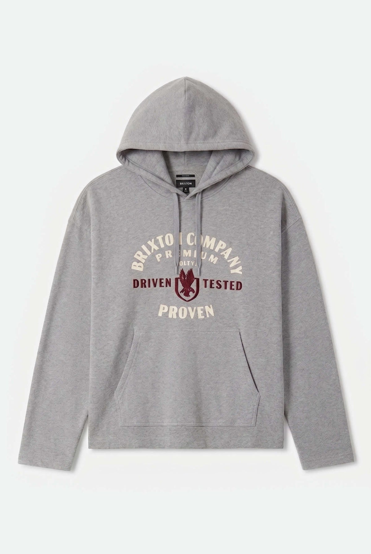 Men's Benched Hoodie in the color Heather Grey - Front Product Laydown Image