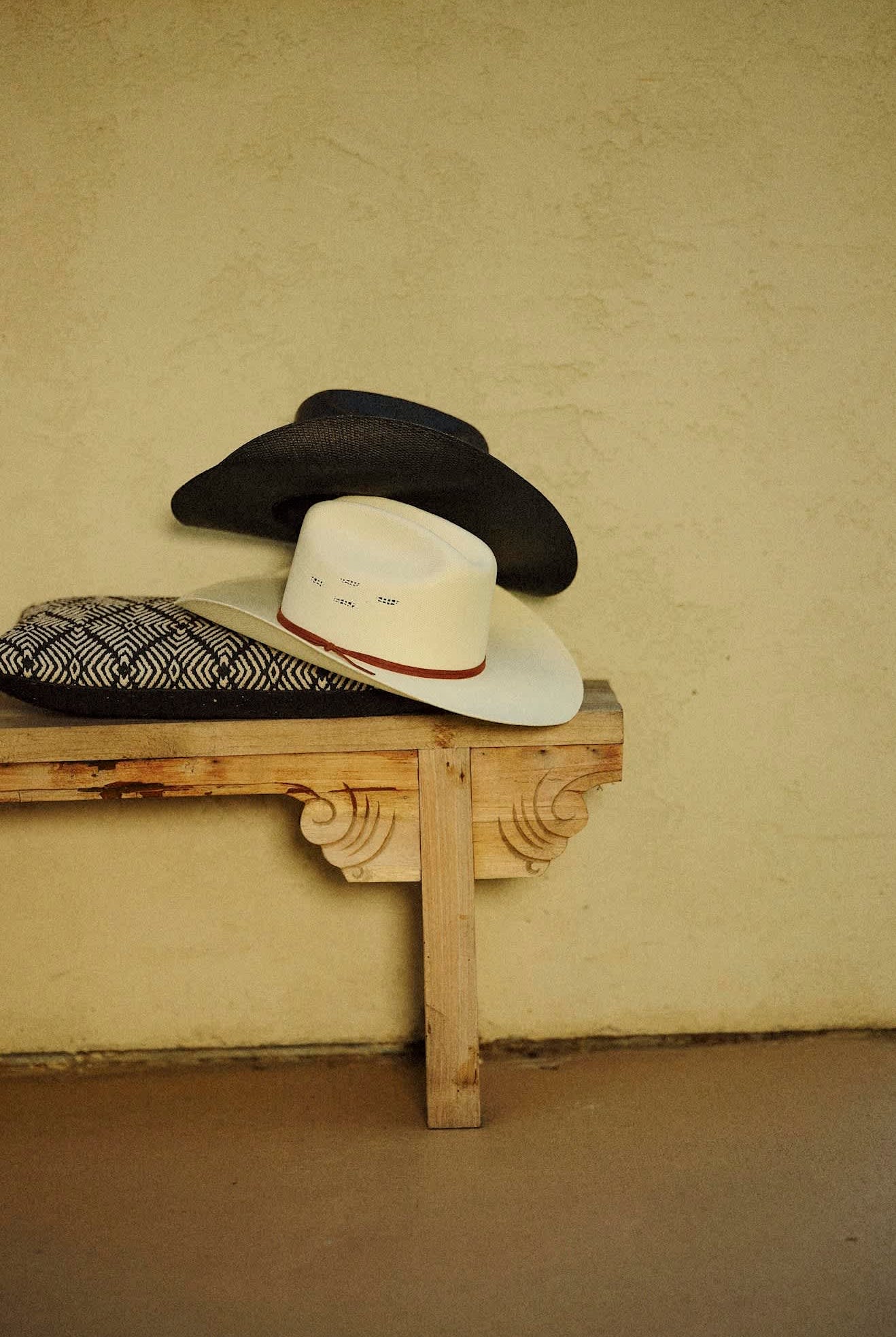 Unisex Laredo Straw Cowboy Hat in the color Bone - Additional Laydown image