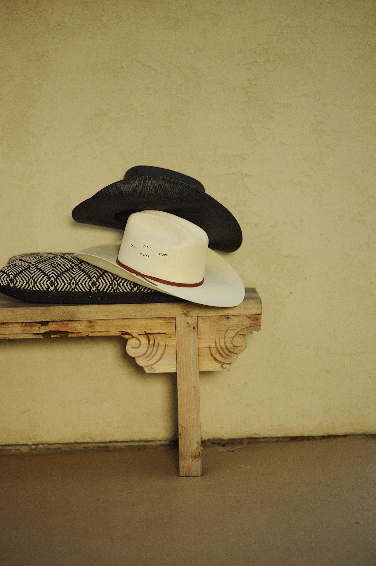 Unisex Laredo Straw Cowboy Hat in the color Bone - Additional Laydown image