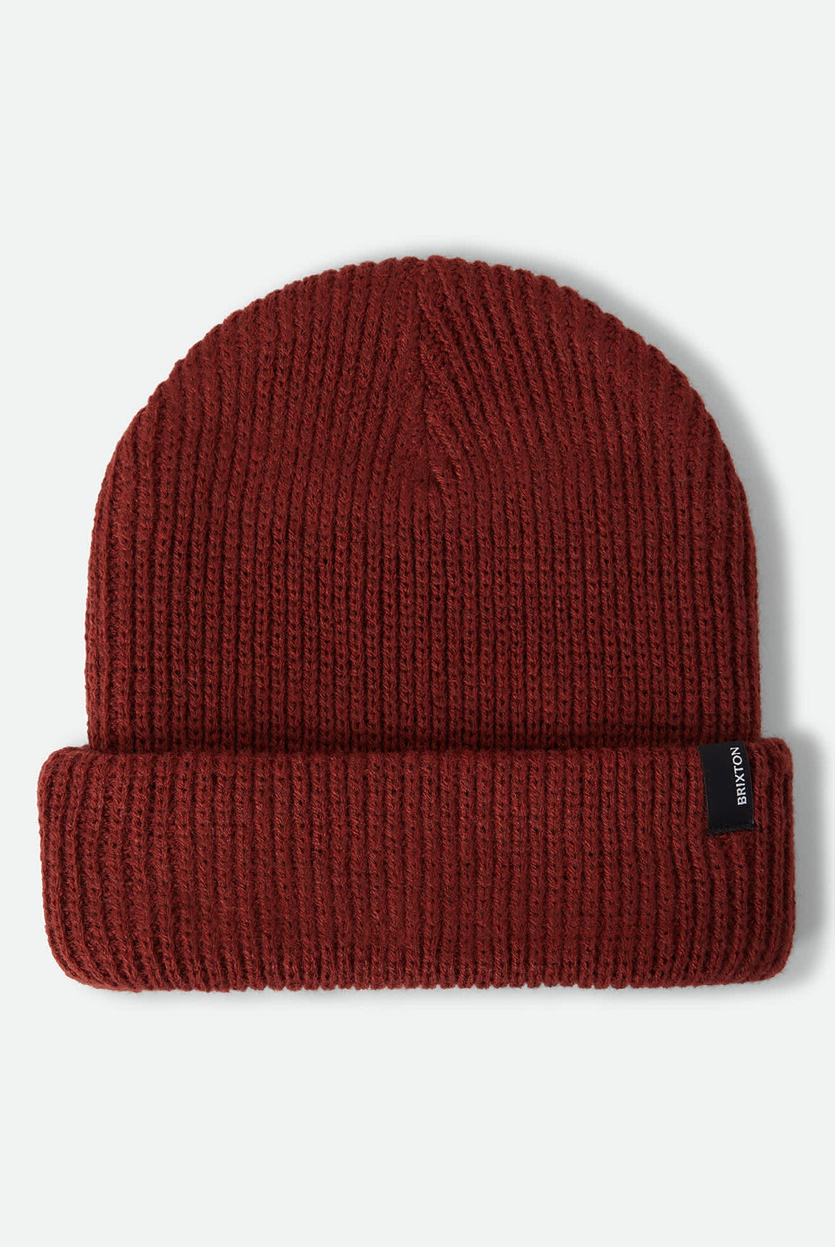 Unisex Chunky Heist Beanie in the color Marled Red Earth - Front Product Laydown Image