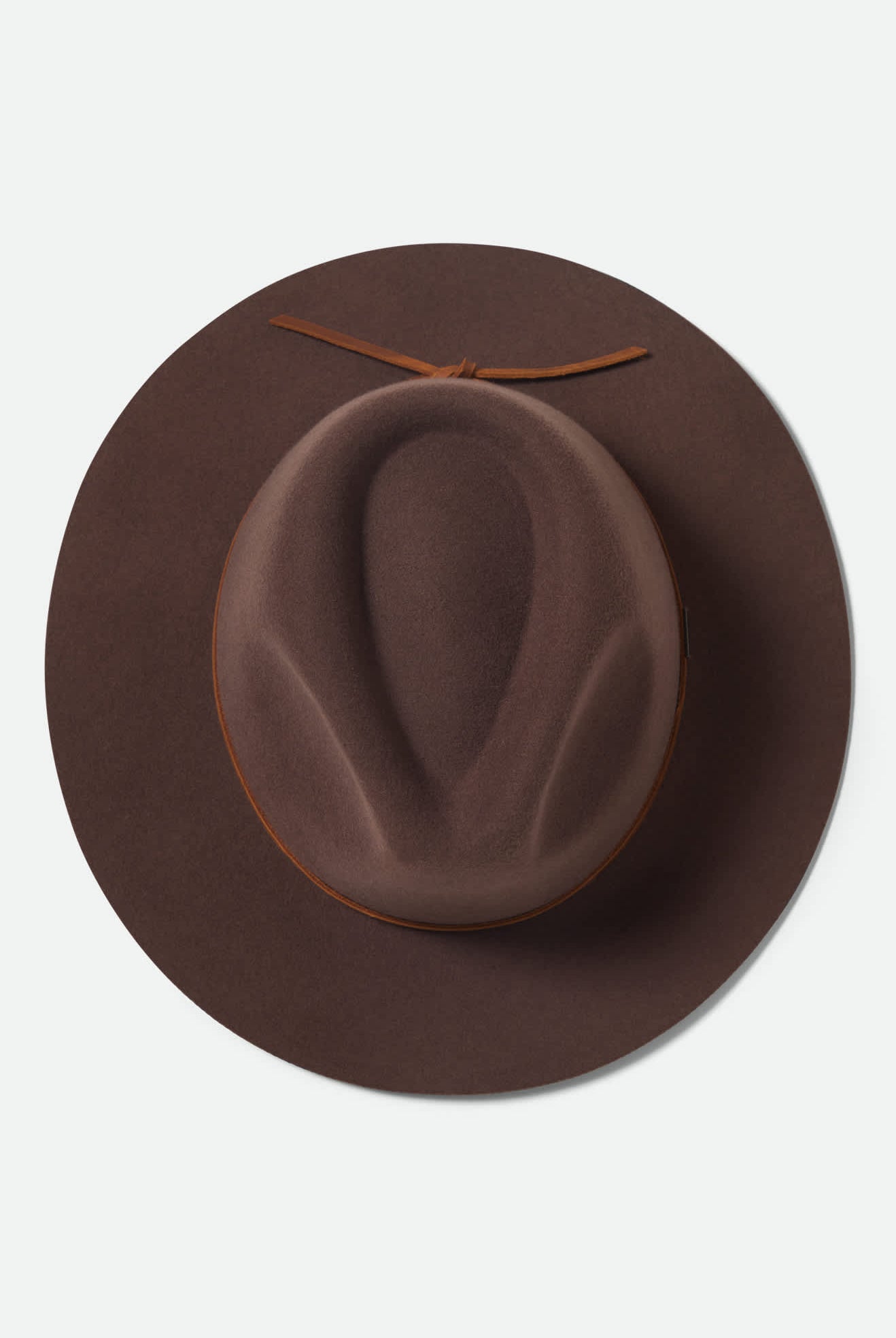 Unisex Wesley Packable Fedora in the color Chocolate - Additional Laydown image