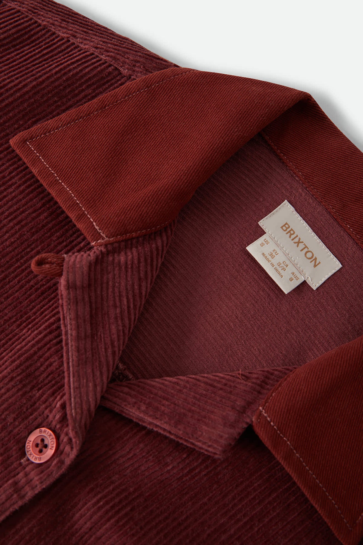 Women's Utopia Overshirt in the color Wild Ginger Cord - Additional Laydown image