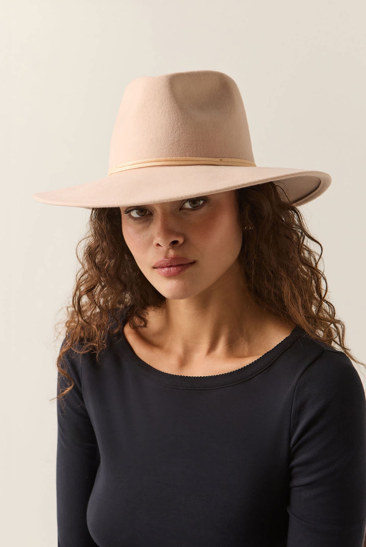 Women's Juniper Packable Hat in the color Blush - Women's Front View
