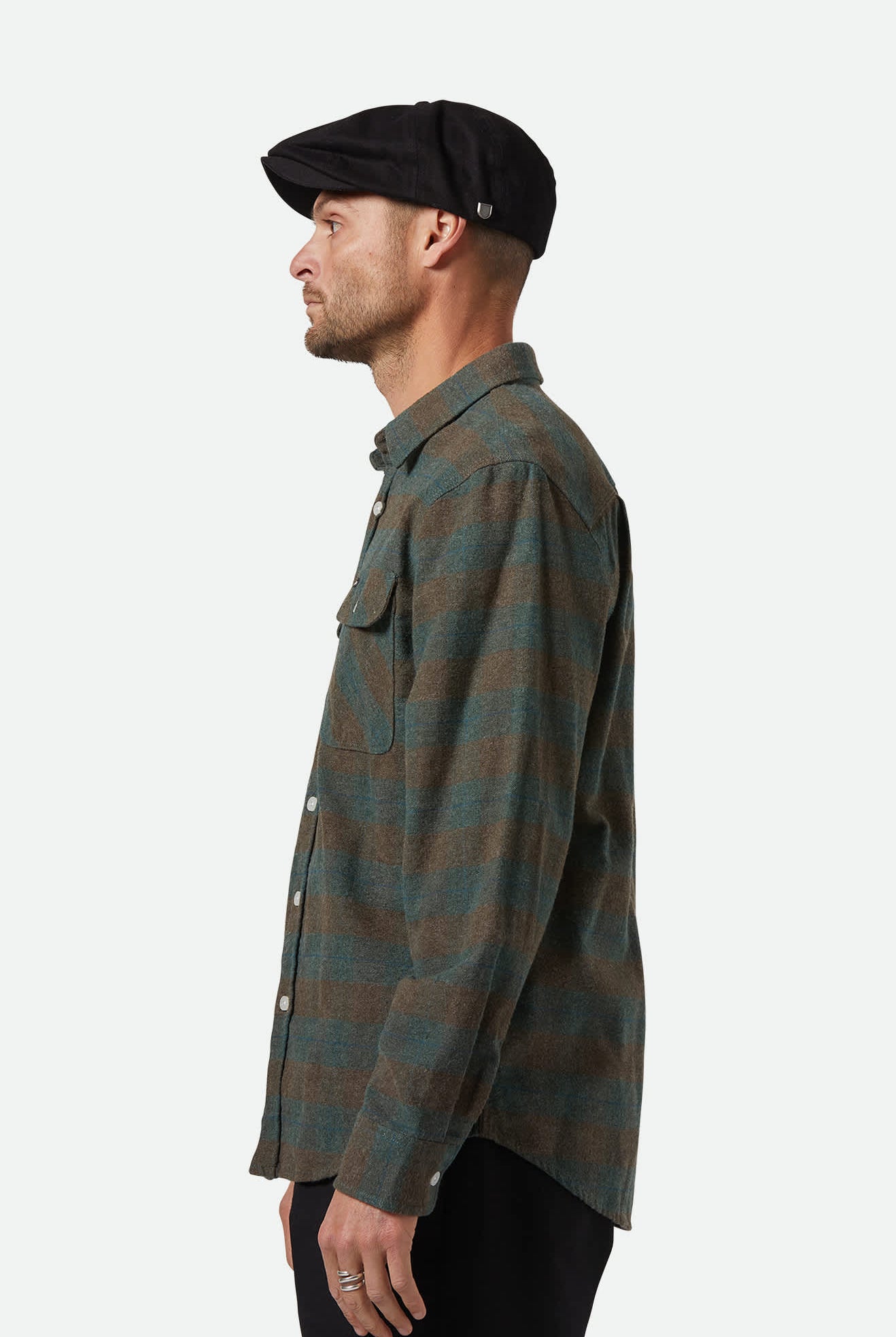 Unisex Brood Newsboy Cap in the color Black - Additional Fit image