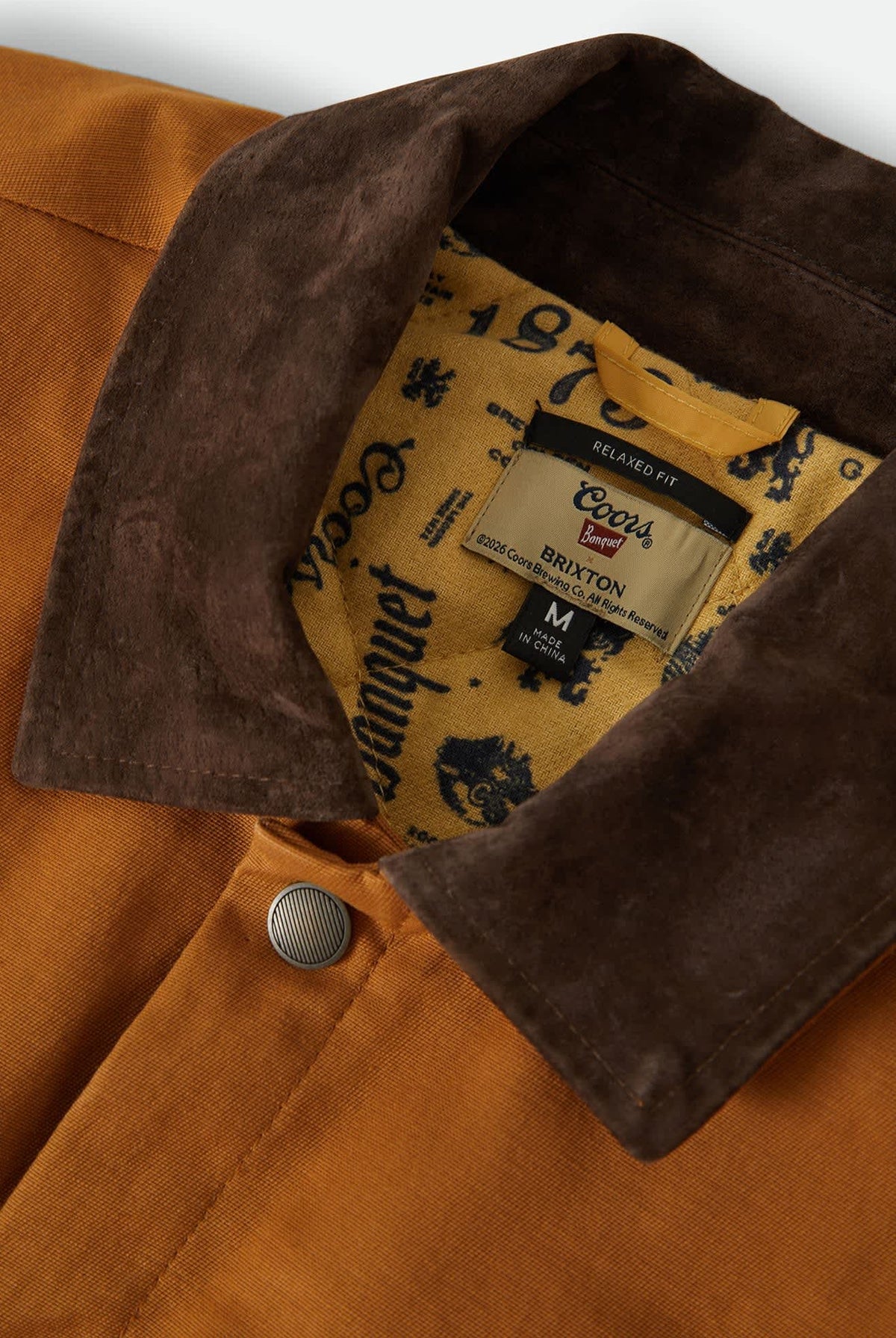 Men's Coors Durham Lined Jacket in the color Golden Brown - Additional Laydown image