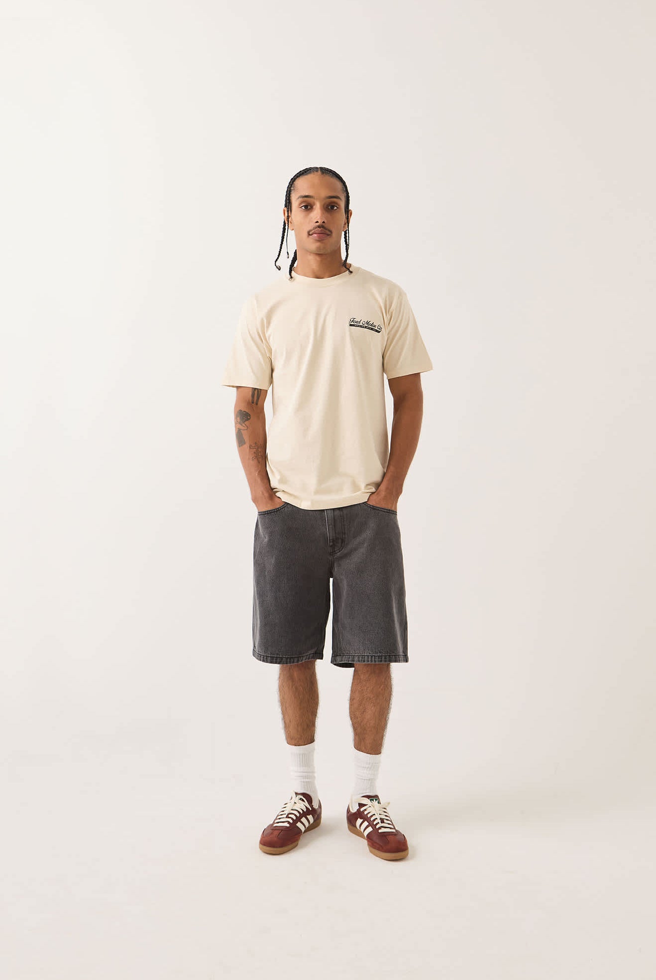 Men's Ford 71 Pickup T-Shirt in the color Wimbledon White - Men's Front View