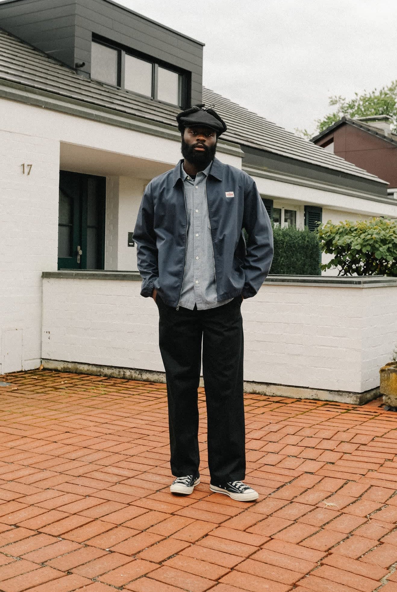 Men's Trademark Lightweight Garage Zip Jacket in the color Washed Navy - Men's Lifestyle 2.0