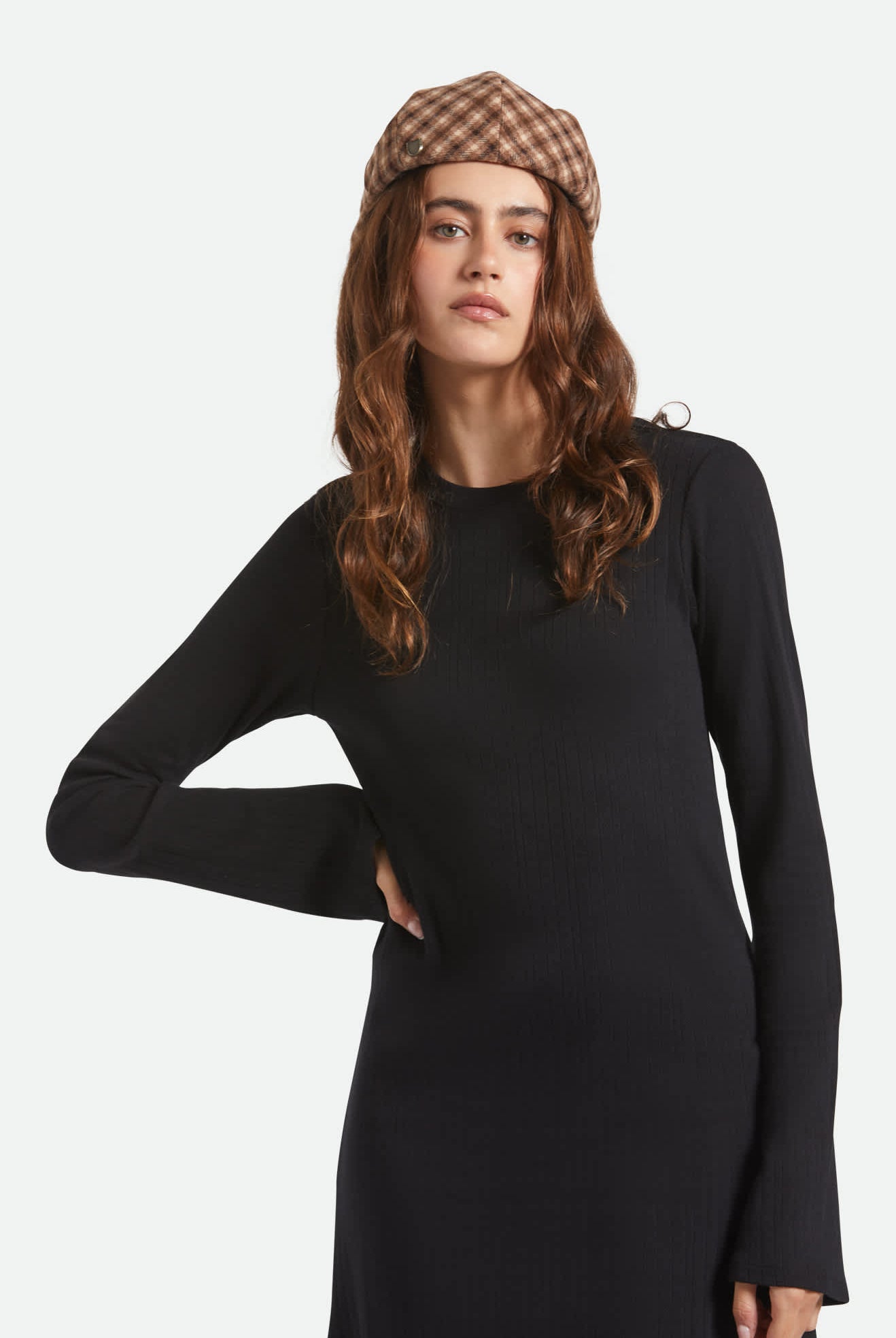 Unisex Hooligan Flat Cap in the color Sand/Brown - Additional Fit image