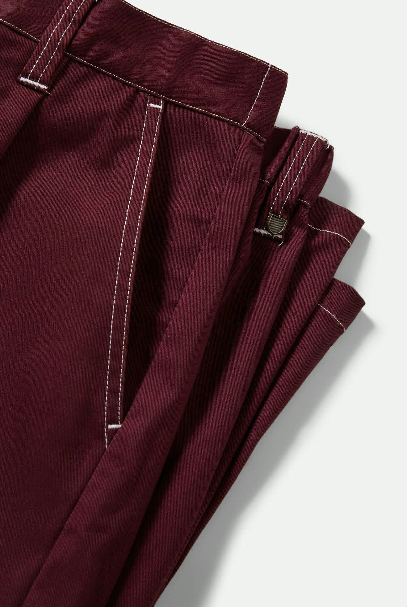 Men's Union Baggy Pant in the color Port - Additional Laydown image