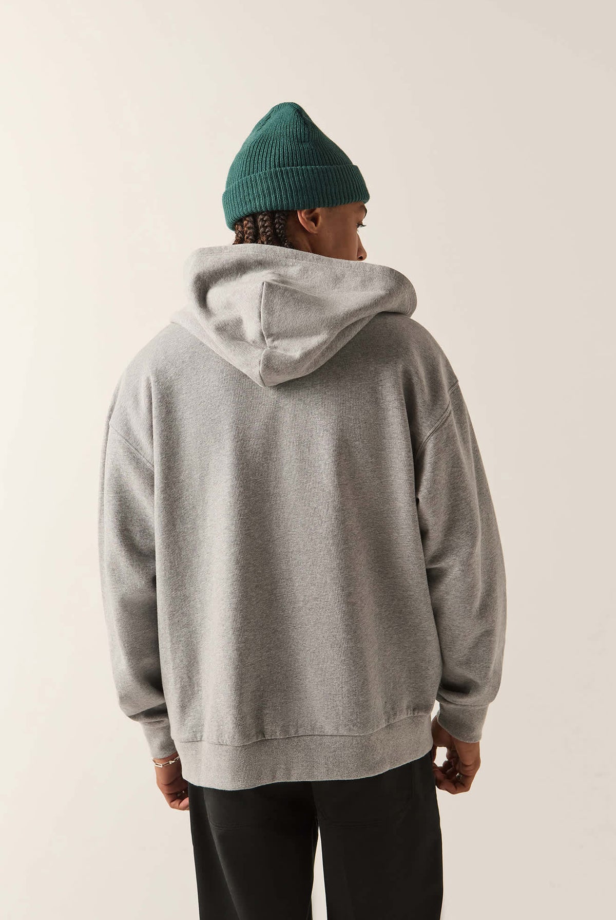 Men's Motorized Full Zip in the color Heather Grey - Men's Back View