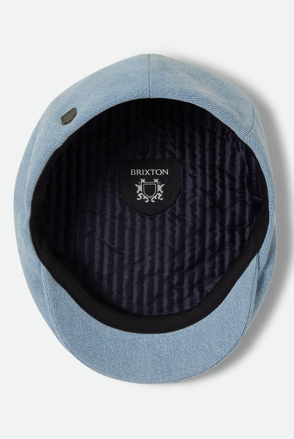 Unisex Hooligan Flat Cap in the color Light Indigo Wash - Additional Laydown image