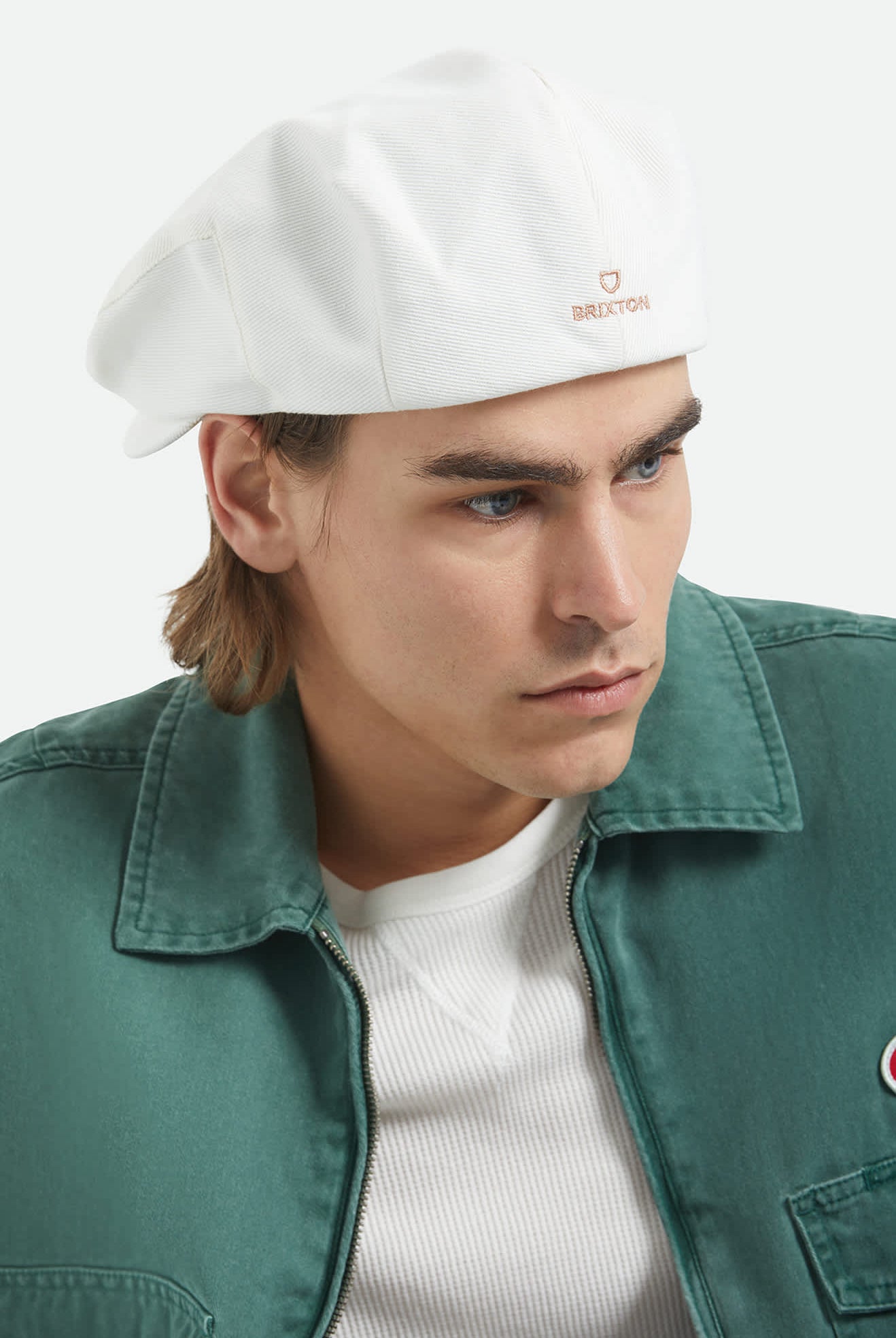 Unisex Barrel Alpha Snap Cap in the color Whitecap - Men's Front View