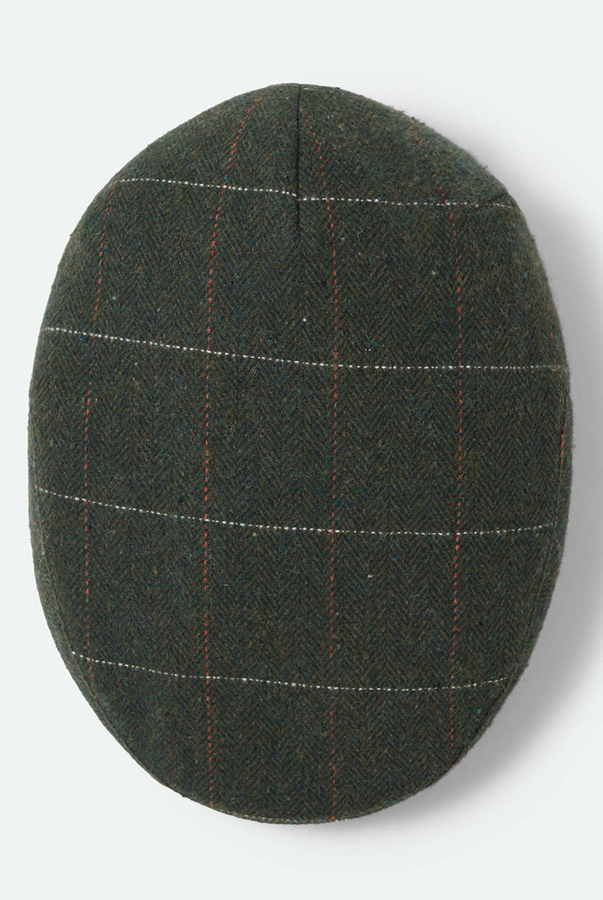 Unisex Hooligan Flat Cap in the color Moss/Orange - Additional Laydown image