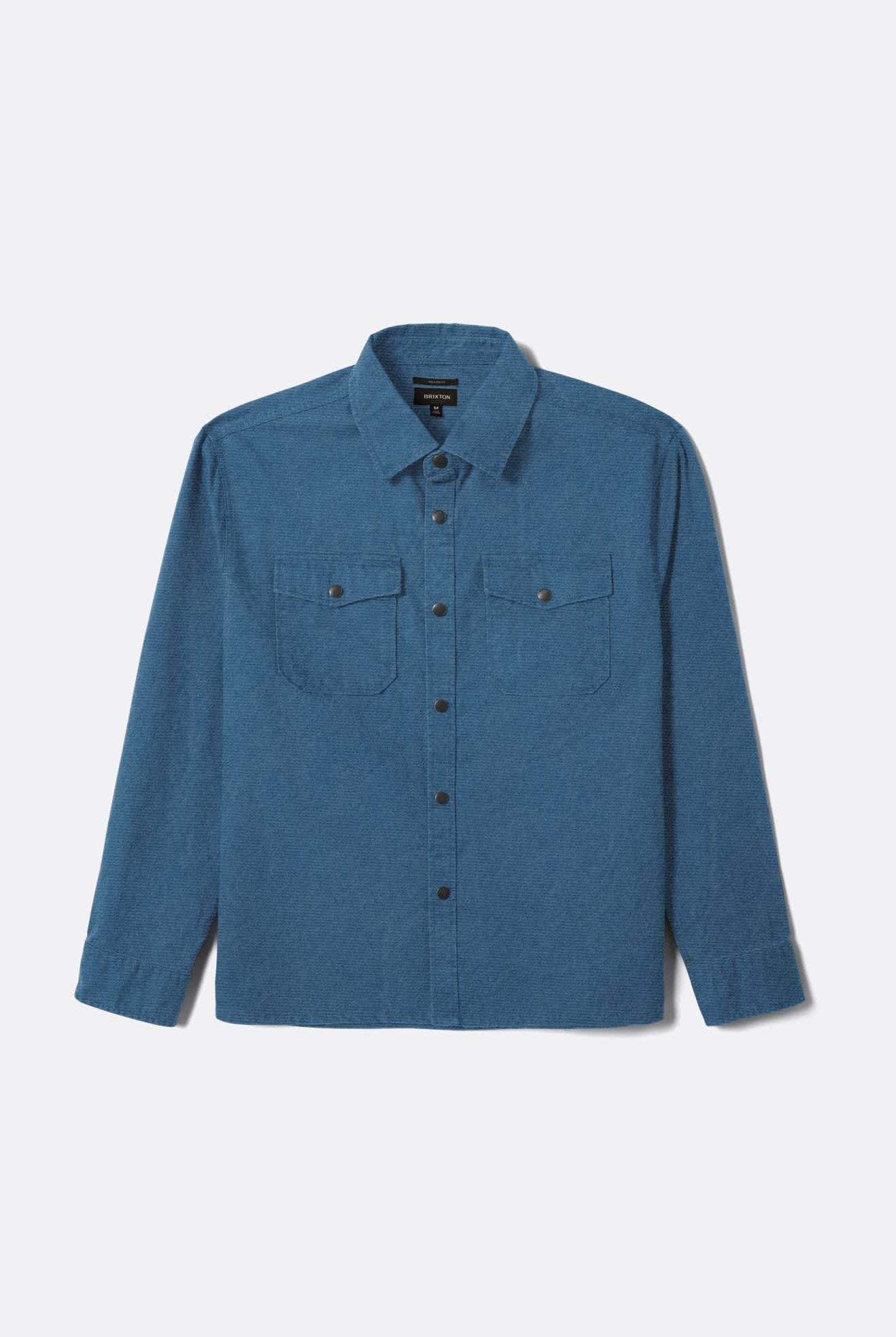 Men's Ash Denim L/S Overshirt in the color Denim - Front Product View