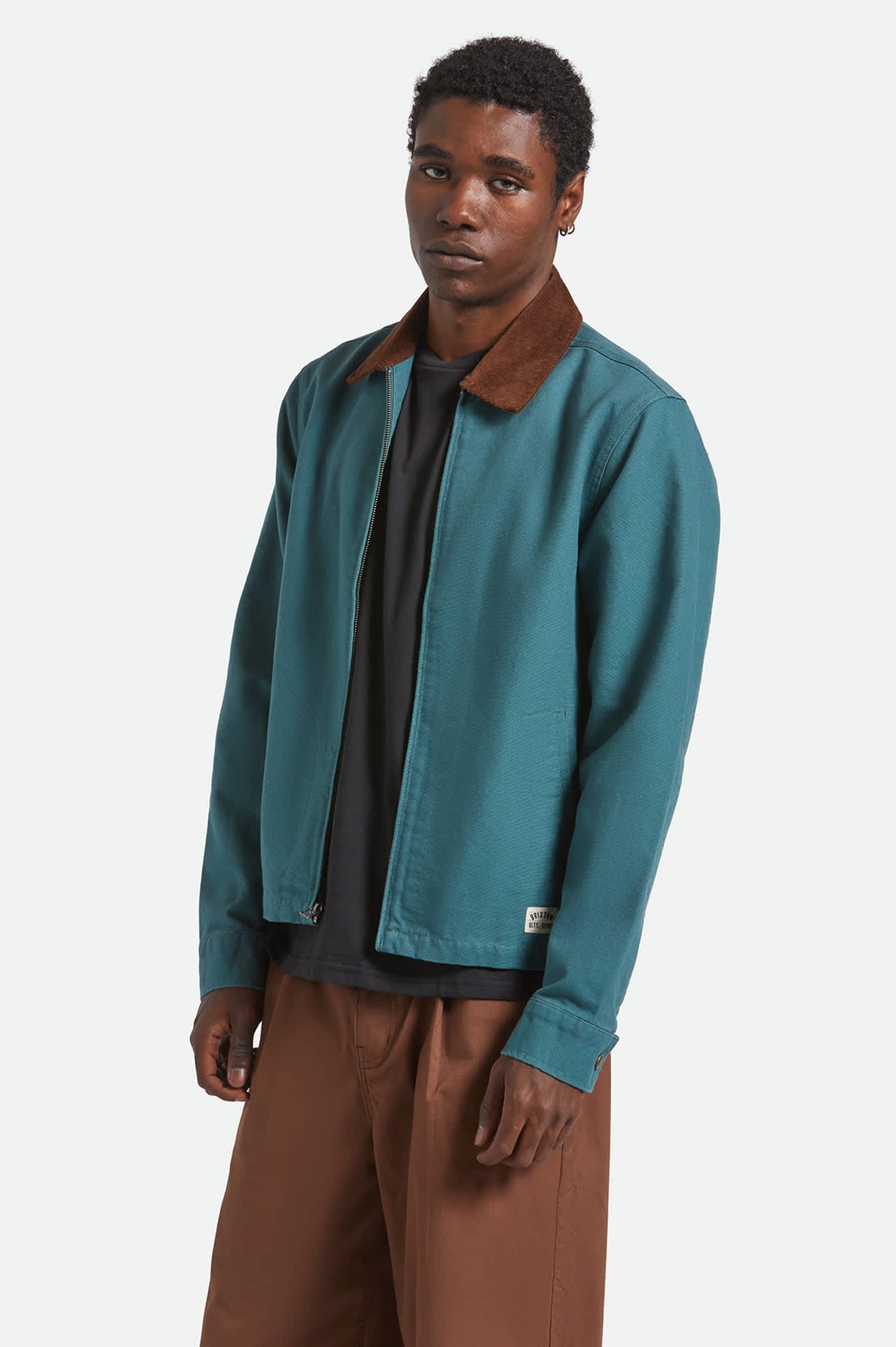 Men's Mechanic Garage Jacket in the color Night Sage - Men's Side View