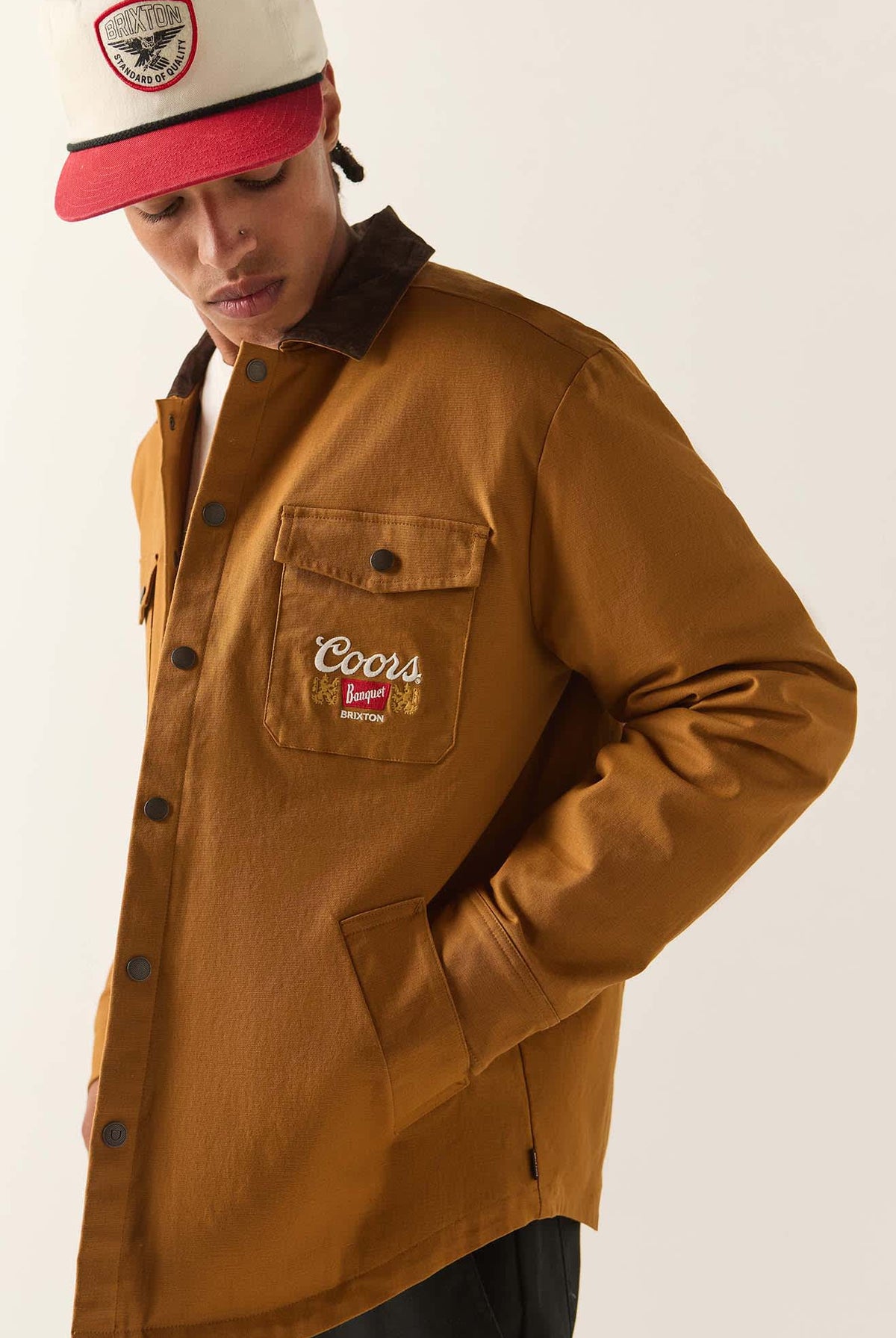 Men's Coors Durham Lined Jacket in the color Golden Brown - Men's Side View