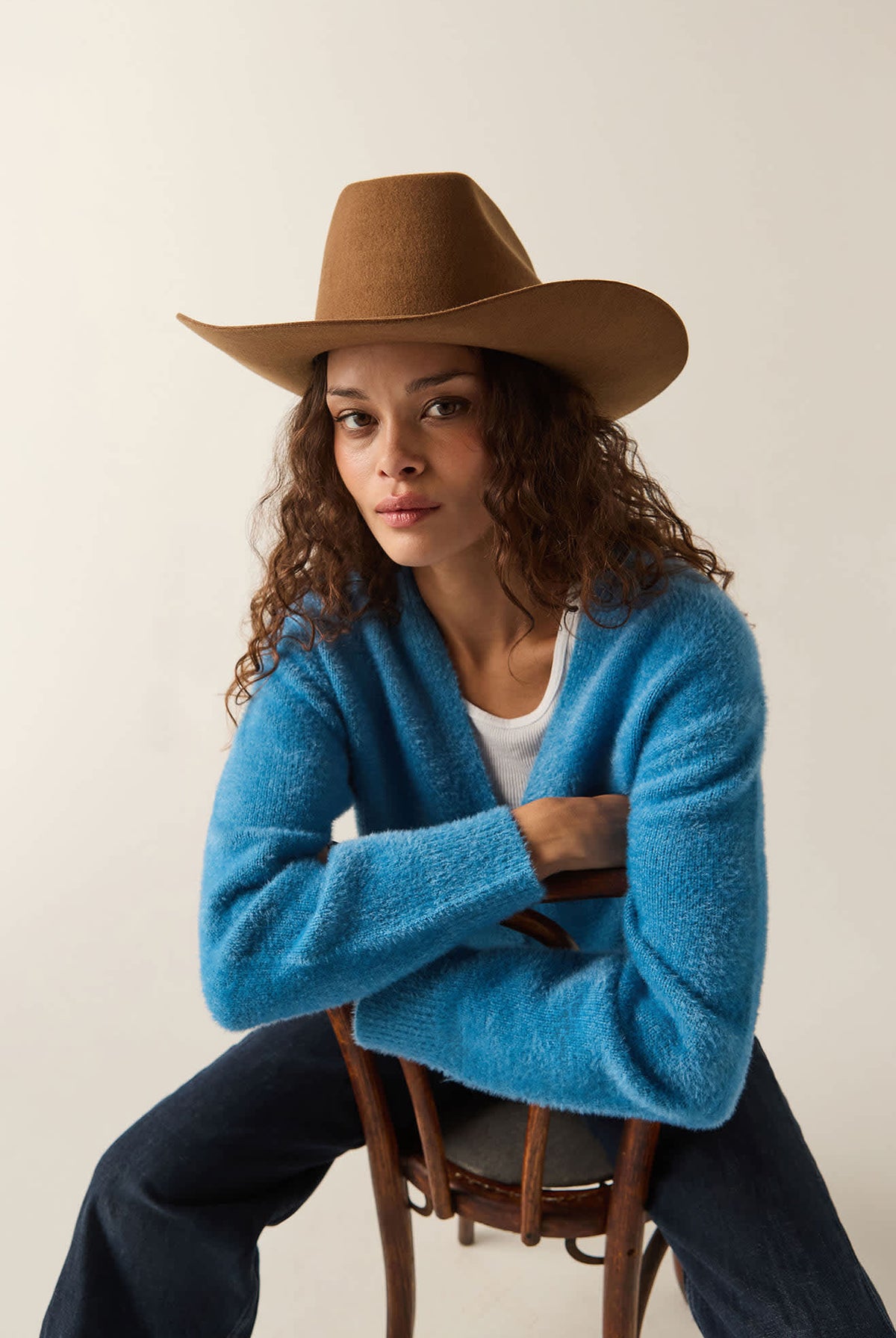 Unisex Prescott Brick Top Cowboy Hat in the color Toffee - Additional Fit image