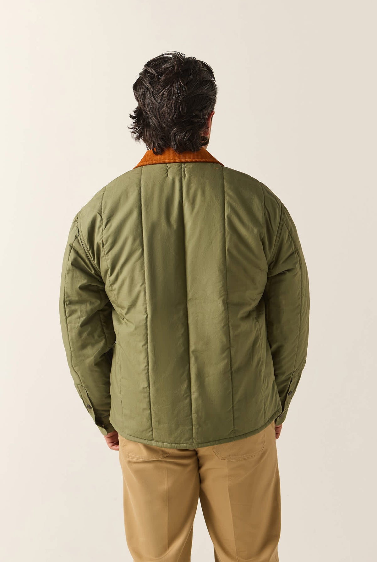 Men's Cass II Jacket in the color Olive Surplus - Men's Back View