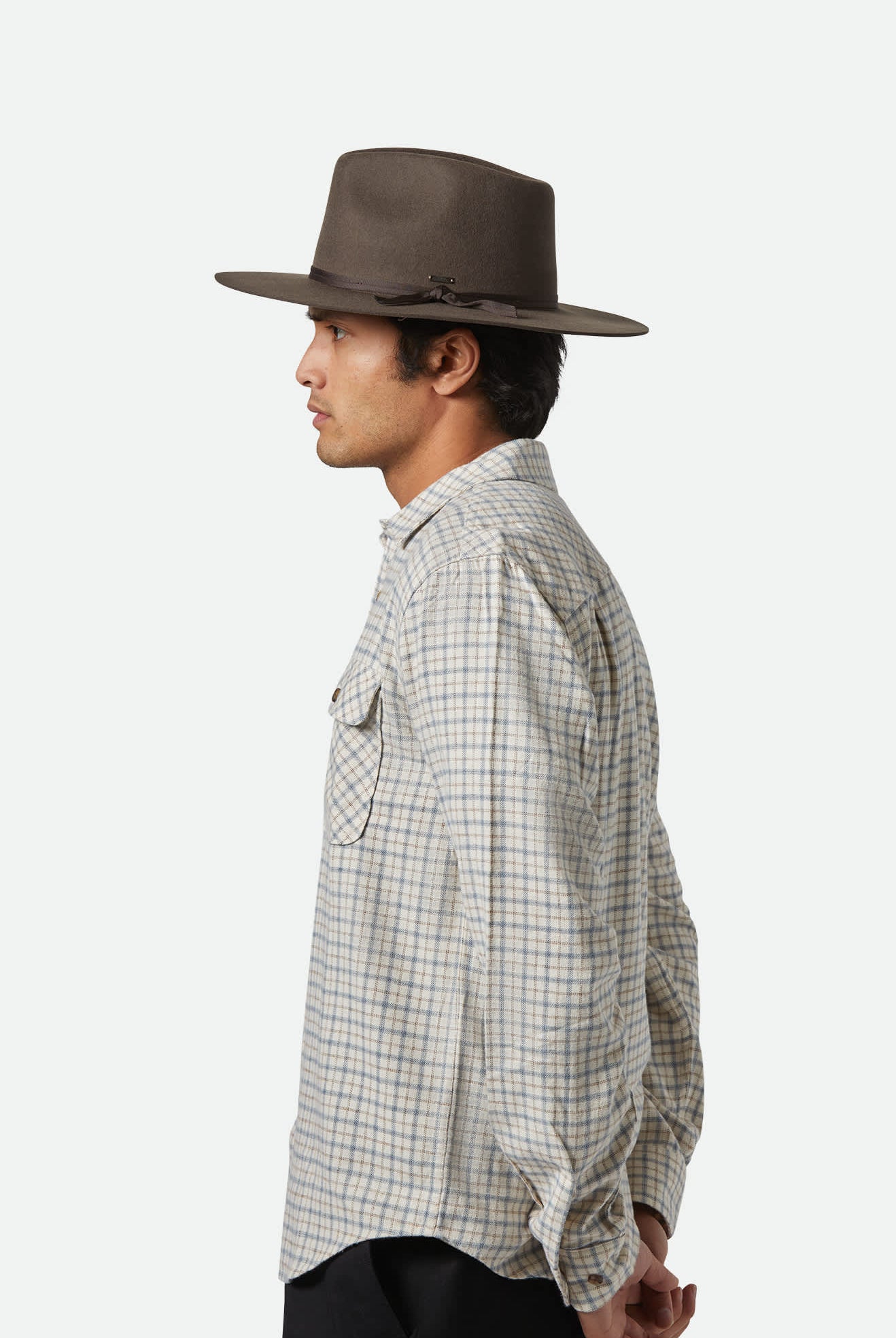 Unisex Cohen Cowboy Hat in the color Brown - Men's Side View