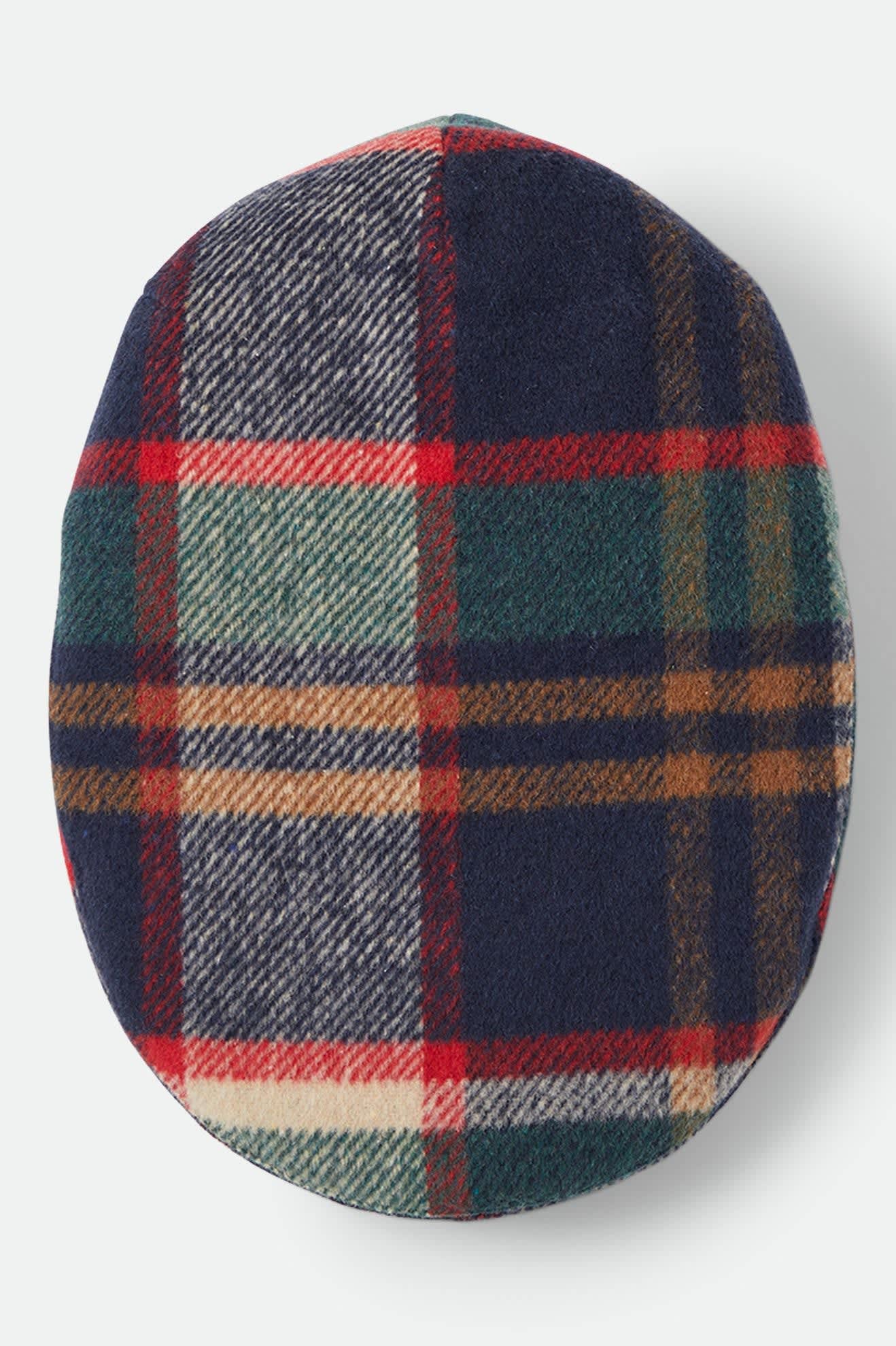 Unisex Century Barrel Snap Cap in the color Navy/Green/Red/Cream - Additional Laydown image