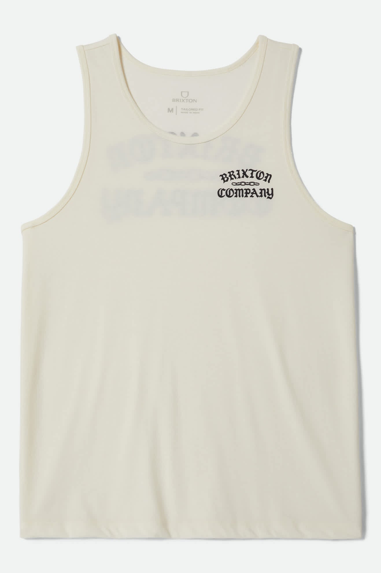 Men's Chains Tank Top in the color Off White - Front Product View