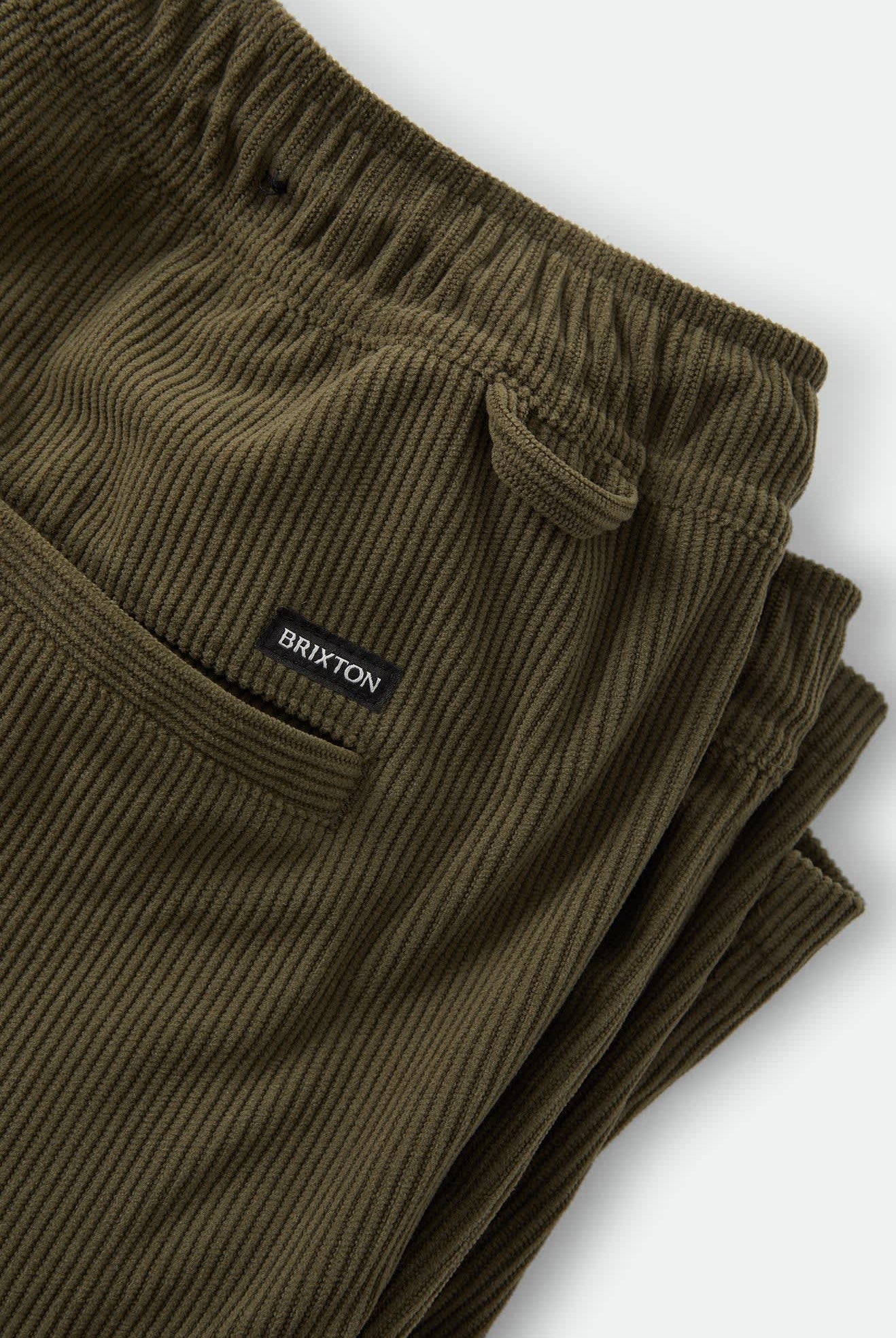 Men's Everyday Corduroy Short in the color Dark Olive - Additional Laydown image