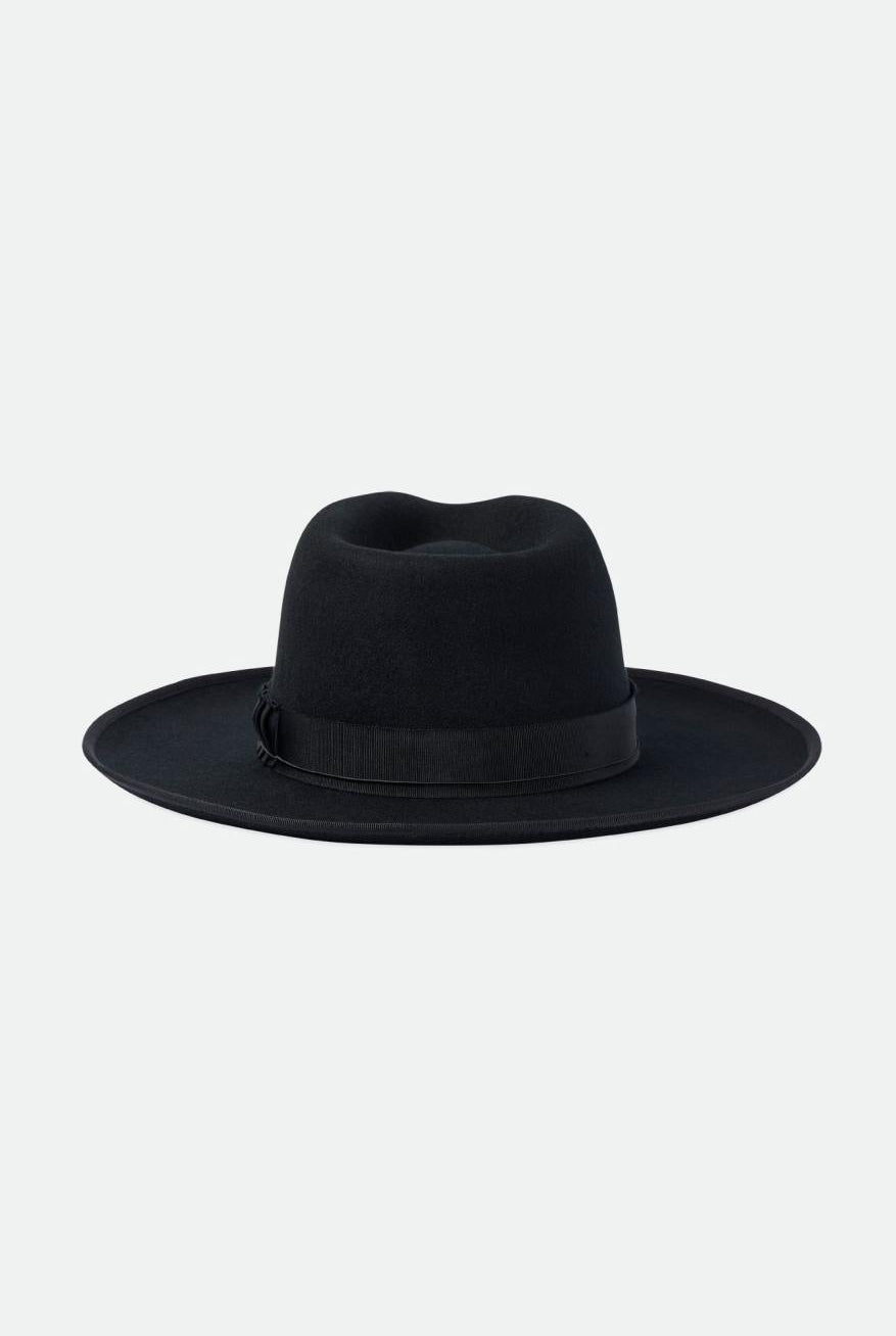 Brixton Unisex Reno Fedora - Black/Black | Back
