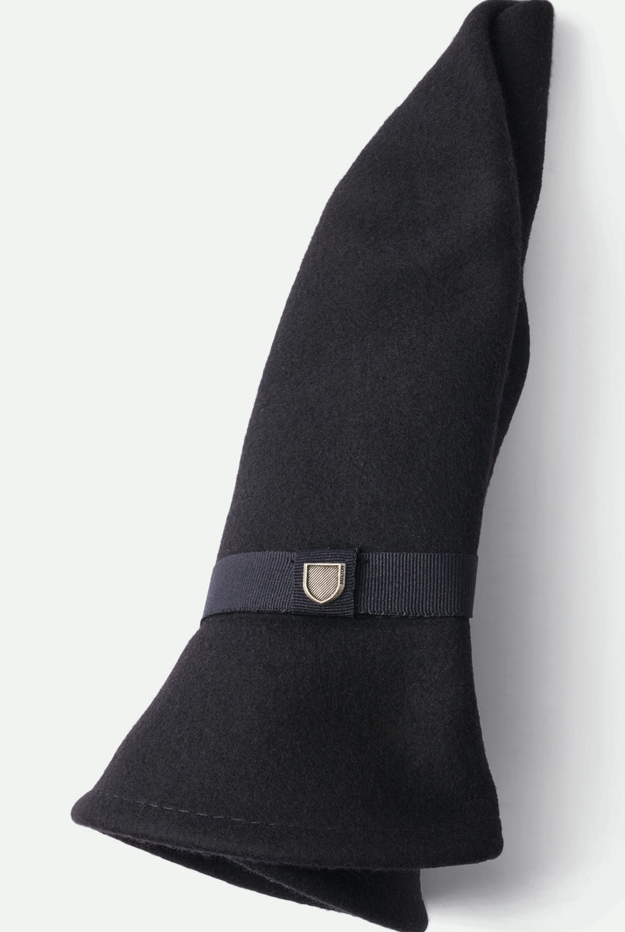 Brixton Unisex Messer Packable Fedora - Black/Black | Extra Shot