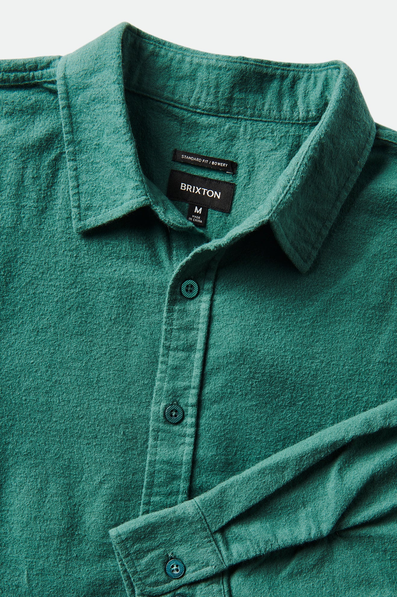 Men's Bowery Soft Weave L/S Flannel - Pine - Additional Laydown 1