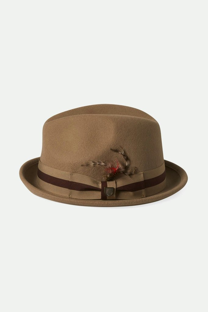 Brixton Unisex Gain Fedora - Sand/Sand/Brown | Extra Shot