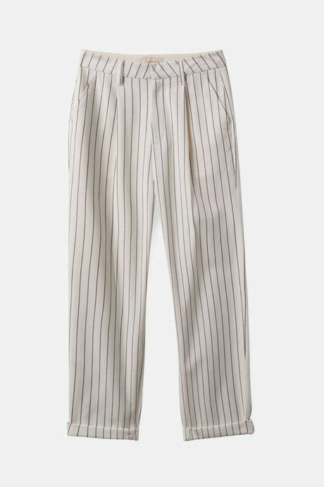 Brixton Women's Victory Trouser Pant - Off White/Black | Profile