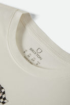 Women's Racing Patches Crew T-Shirt in the color Off White - Additional Laydown image