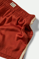 Women's Silky Boxer Short in the color Burnt Brick - Additional Laydown image