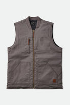 Brixton Men's Abraham Builders Reversible Vest - Charcoal/Black | Profile