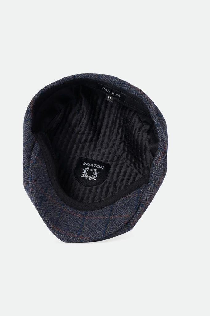 Brixton Brood Newsboy Cap - Washed Navy/Beige