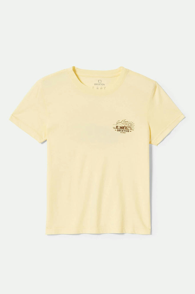 Women's Good T-Shirtimes Fitted Crew T-Shirt in the color Panna Cotta - Front Product View