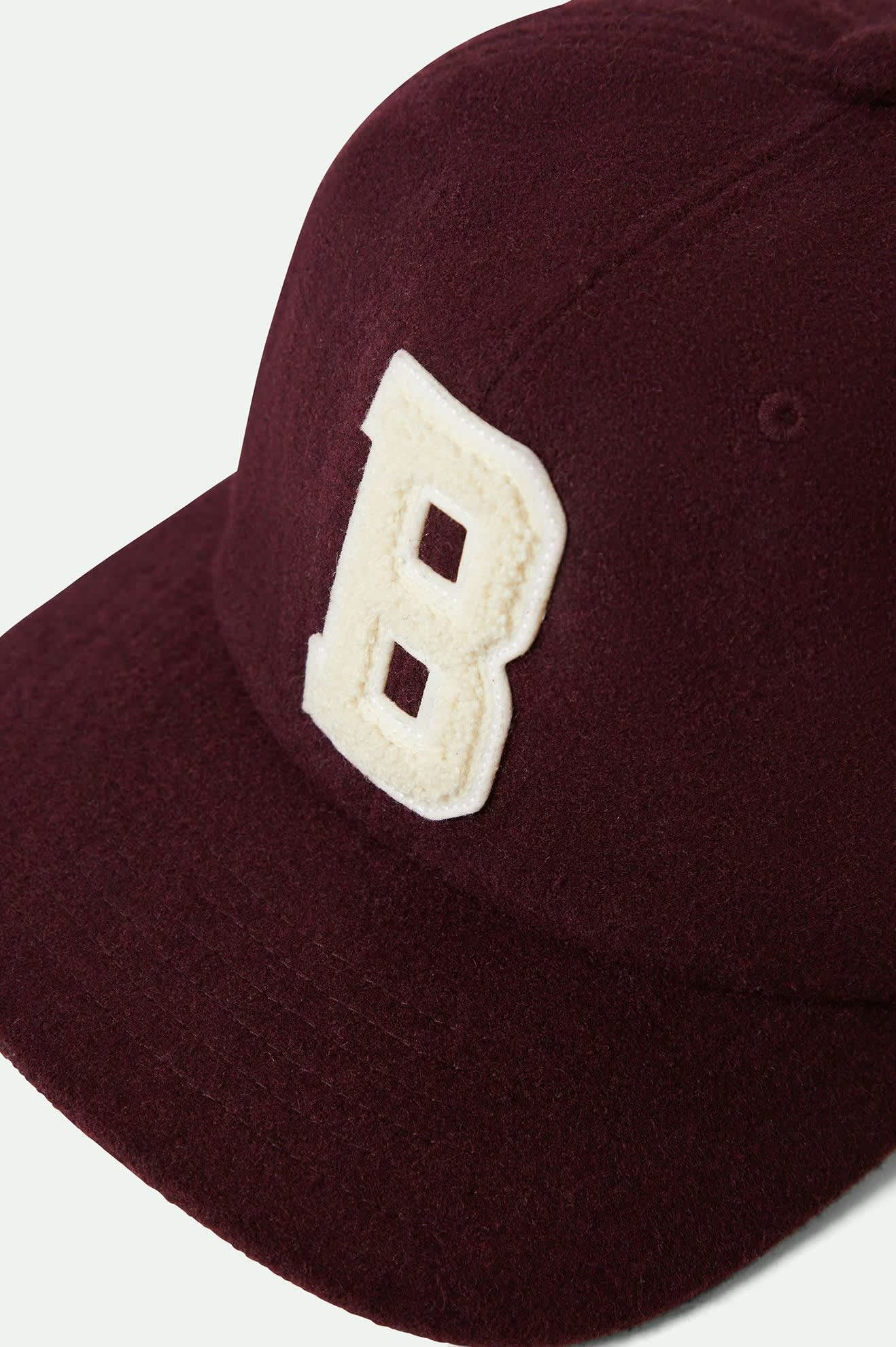 Unisex Big B Adjustable Hat in the color Port Textured Wool - Additional Laydown image