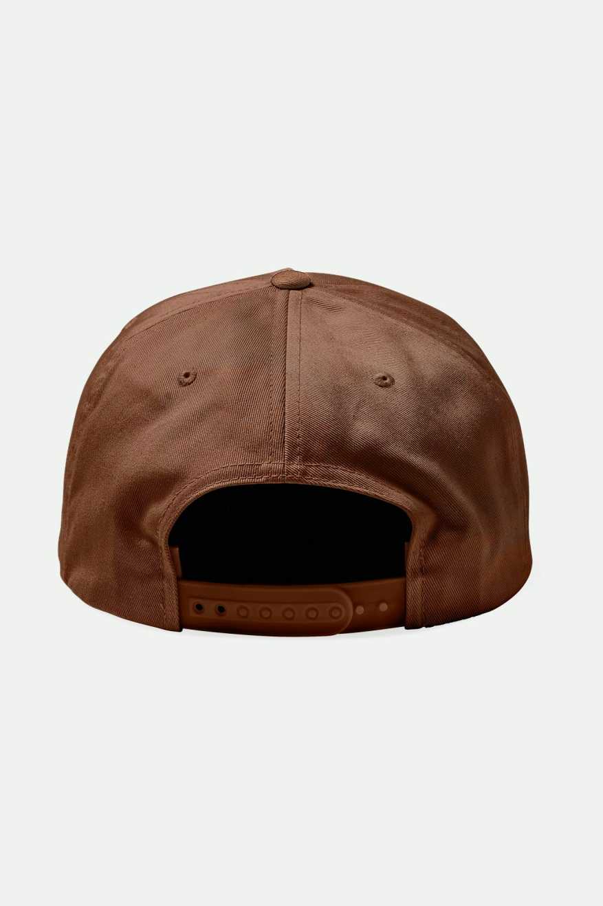 Brixton Men's Bass Brains Swim Snapback - Brown | Back
