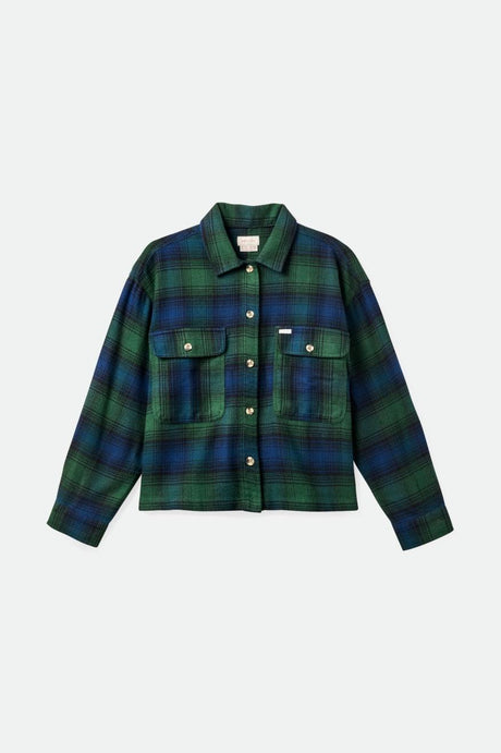 Brixton Women's Bowery Women's L/S Flannel - Pine Needle/Deep Sea | Profile