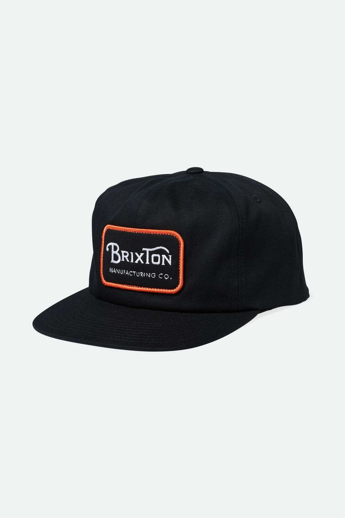 Brixton Unisex Grade Snapback - Black/Orange/White | Main