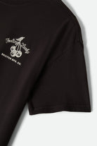 Women's Feeling Lucky Oversized Boyfriend T-Shirt in the color Black - Additional Laydown image